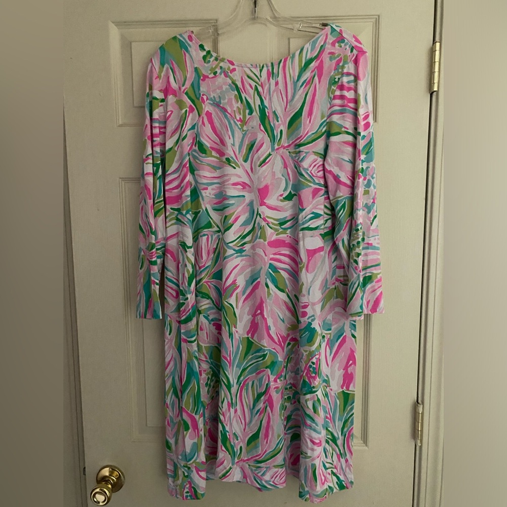 Lilly Pulitzer long sleeve cotton jersey dress, XL